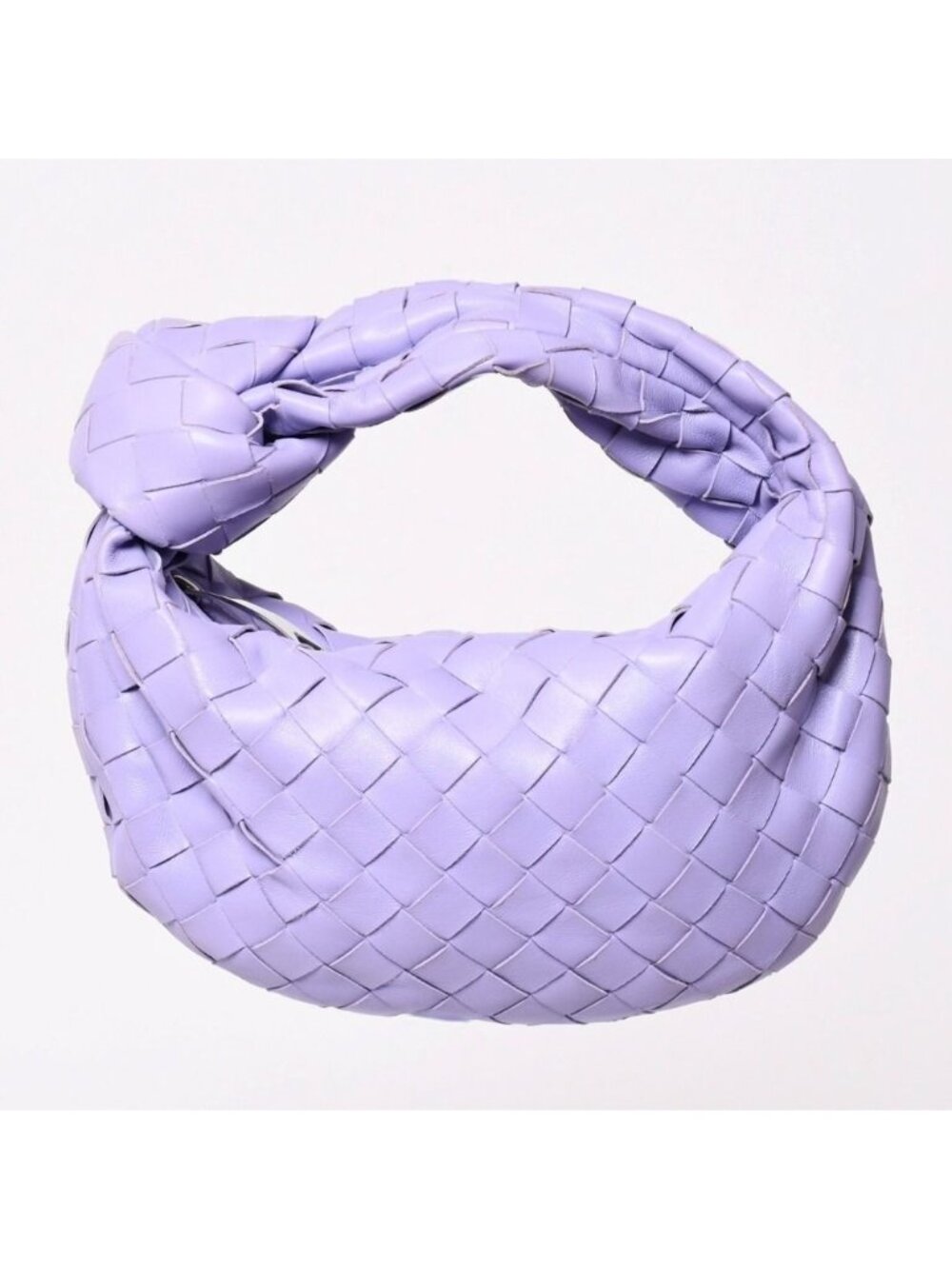Bottega Veneta Mini Jodie Hobo Handbag Intrecciato Purple Lambskin Silver